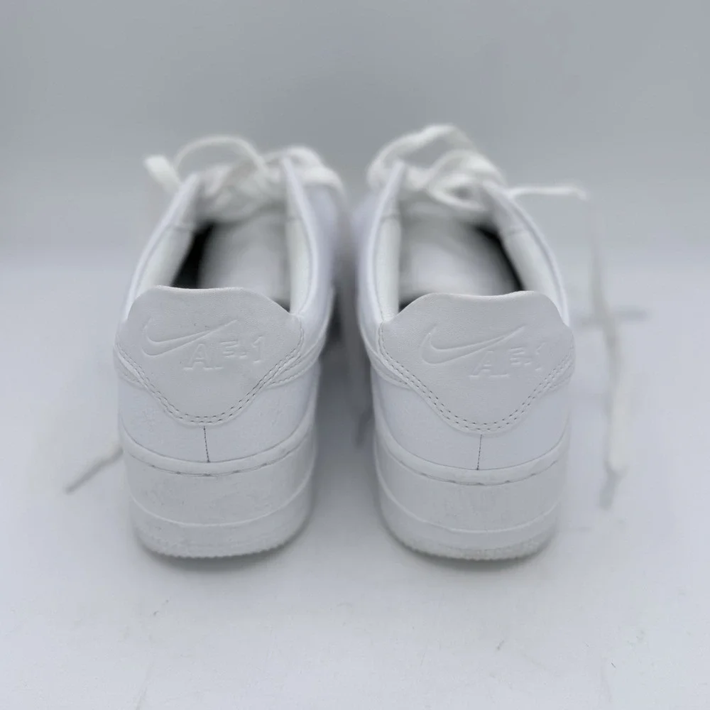 Nike Women's Air Force 1 Sage Low Triple White Platform Sneakers Size 7 - Picture 5 of 9